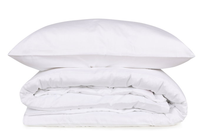 L'essentiel linge de maison Juego de funda de edredón de satén Blanco